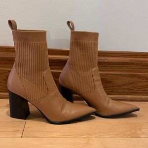 Chic Tan Heeled Boots